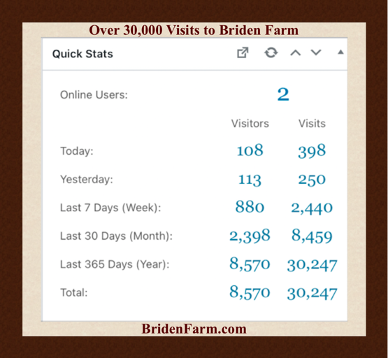 Over 30,000 Visits