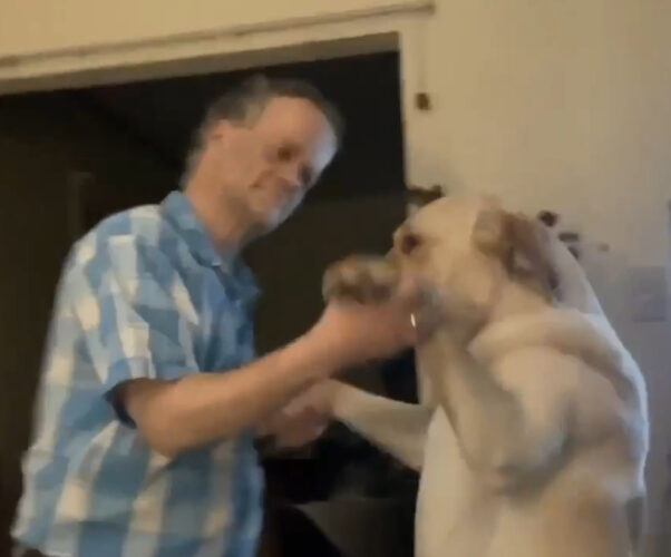 The Ole Goat and Roscoe the Dog dancing