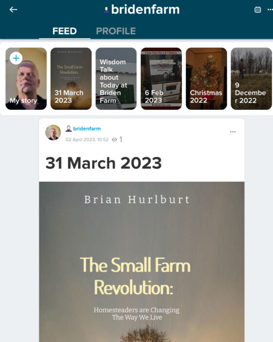 Briden Farm LiveJournal March 2023